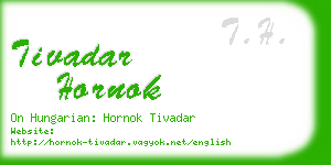 tivadar hornok business card